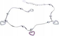 Lovrin Ezüst karkötő 925 szív és golyó motívummal, 2, 59g, modern divatos design (Lovrin 49676)