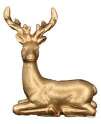 Dekoráció szarvas fekvő poly 6, 6x3, 9x8, 3cm arany (LR22B-2129)
