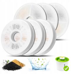  6 darabos macska itatókút szűrő készlet 3 literes virág alakú kisállat itatótálhoz (DaBing-6P)