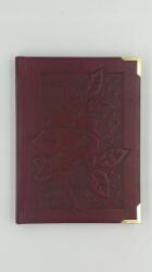  B6-os jegyzetfüzet, kézzel készített, Művészi Könyvkötészet, arany gravírozás lehetséges (IN-0003)