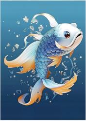  5D Diy Gyémántfestő Készlet Hal Motívummal, 30 x 40 cm (B0C4HKM3B3)