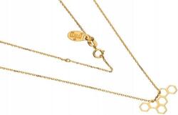 Lovrin Ezüstözött, 925-ös ezüst nyaklánc méhsejt mintával, 1, 48 cm Ideális ajándék, divatos (Lovrin 52389)