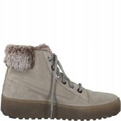 s. Oliver Női bokacsizma S. Oliver bézs bőr cipzáras, bélelt 37-es (5-25239-21 227)