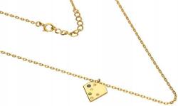 Lovrin Ezüstözött, 925-ös ezüst nyaklánc gyémánt cirkónia kövekkel, divatos medállal (Lovrin 51204)