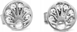 Lovrin 925-ös ezüst fülbevaló, elegáns, finom, kerek, fülhöz simuló, cirkónia kövekkel