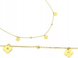 Lovrin Női arany nyaklánc 585-ös, golyókkal és virágokkal, 45 cm-es, ajándékba neki (Lovrin)