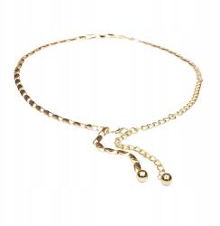  Fém öv ruhához, fém lánc, 110cm hosszú, karabineres rögzítés (Metalowy pasek do sukienki łańcuszek snake)