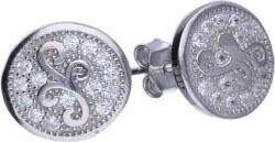 Lovrin Ezüst fülbevaló 925 kerek cirkónia kövekkel 1, 84g egyedi design ajándékba (Lovrin 46735)