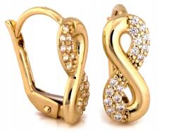 Lovrin Arany fülbevaló 585 14kt végtelen jel cirkóniákkal ajándékba 1.73g (Lovrin)