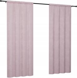 NOW-ART Vélúr függöny szalaggal 140x270 kész függönyök sima nappaliba velvet (ZASŁONKI BUTELKOWA ZIELEŃ GRAFIT 270)