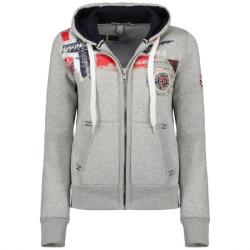Geographical Norway Geo Norway Fespote női kapucnis pulóver, meleg pamut (WU8015F/GN B-Grey7)