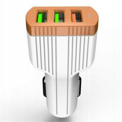 Ldnio Szivargyújtó Usb Töltő, 3xUSB, Quick Charge 3.0, 5V/7A, fehér (C-702)