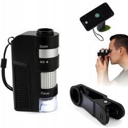 Warmener Hordozható zsebmikroszkóp gyerekeknek Mini 80 - 150x tartóval (Mikroskop przenośny kieszonkowy MINI)