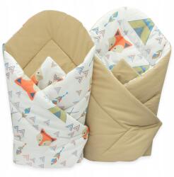 Ankras Bébi Tölcsér Pamut Kétoldalas Mintás! (FOX BEŻOWY Rożek 80/80 DWUSTRONNY)