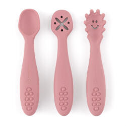  P&M Szilikon gyakorló kanál szett 3 db Take&Match Dusty Rose 6m+