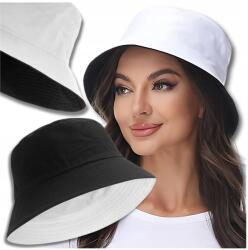 EdiBazzar Bucket Hat horgász kalap kétoldalas fekete fehér nyári strandra (Czapka BUCKET HAT kapelusz RYBACKI dwustronny)