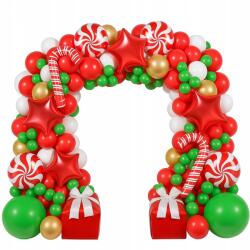 Allbag Karácsonyi Ballonfüzér Lufik Karácsonyra, Ünnepi Dísz