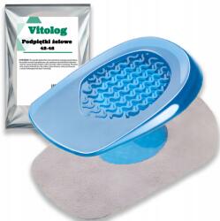 Vitolog Gél Sarokemelő Betét Cipőbe, Szilikon Talpbetét Saroksarkantyú Enyhítésére, 42/48-as Méret (Piętki podwyższające ostrogę piętową Miękkie)