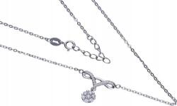 Lovrin Ezüst nyaklánc 925 virágocska cirkóniákkal 2, 31 divatos minta ajándékba (Lovrin 52254)