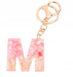  Műgyanta kulcstartó/táskadísz M betű (brelok M)