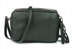  Női kézitáska postás táska bőrből, rojtokkal (C74)