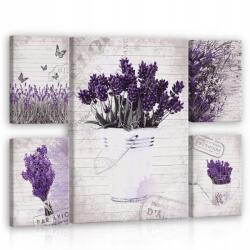 Wallarena Kép Konyhába Fűszernövények Fűszerek Levendula 5 Részes Konyhai Képek (CAPS1809S14)