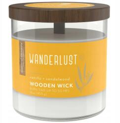 Candle Lite Természetes szójaviasz gyertya fa kanóccal, vanília és szantálfa illattal Candle-lite (0076001524043)