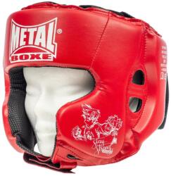 METAL BOXE Gyermek PU edző boksz sisak JUNIOR vörös