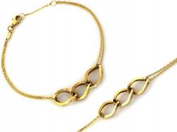 Lovrin Arany karkötő 375 három nagy szemmel 9 karátos elegáns divatos minta