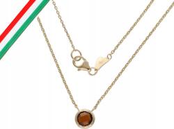 Lovrin Arany nyaklánc 585 barna kővel 2, 60g divatos celebritás stílus 14k (Lovrin 71354)