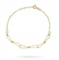 Lovrin Arany karkötő 585, golyós, fehér kővel, 1.64g (58716287)