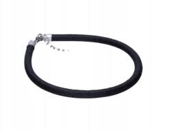 Lovrin Ezüst karkötő 925 fekete szíj divatos minta elegáns ajándék 20cm (Lovrin 63694)