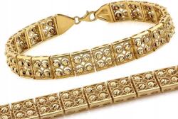 Lovrin Arany karkötő 585 négyszögletes elemekkel és golyókkal r20 ajándék 14kt