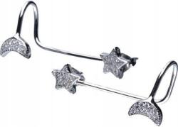 Lovrin Ezüst fülbevaló 925 csillagok és holdak 2, 28g Egyedi design ajándékba (Lovrin 49292)