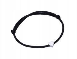 Lovrin 925-ös ezüst karkötő zsinórral és szívvel, divatos, elegáns, 19 cm (Lovrin 63719)