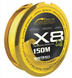 Webhiddenbrand Mistrall Shiro Silk Braided Line X8 fonott zsinór 0, 36mm 150m sárga (ZM-3501036)
