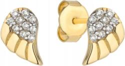 Lovrin Arany fülbevaló 585 pillangó szárnyak cirkónia kövekkel, csavaros stekkerrel, ajándék ötlet nőknek (Lovrin 55738)