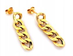 Lovrin 925-ös sterling ezüst fülbevaló, aranyozott, vastag láncos, 3, 32g, lógós, ajándéknak is kiváló