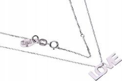 Lovrin 925-ös ezüst nyaklánc "love" felirattal, 1, 70g, finom, ajándékba, divatos minta (Lovrin 53567)