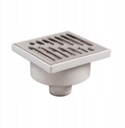Maan Egyszerű padlóösszefolyó rozsdamentes ráccsal, 50 mm átmérő 150 x 150 mm Maan (5186)