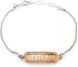 Lovrin Elegáns, 925-ös ezüst karkötő aranyozással és cirkónia kövekkel, ajándéknak is kiváló (Lovrin)