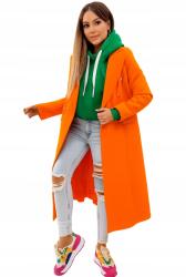  Elegáns női kabát klasszikus szabás, stílusos és időtálló Narancssárga (EB22727A)