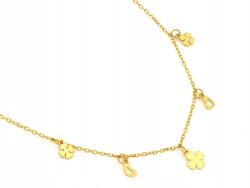 Lovrin 925-ös ezüst nyaklánc szívekkel és lóherékkel, divatos ékszer (63521485)