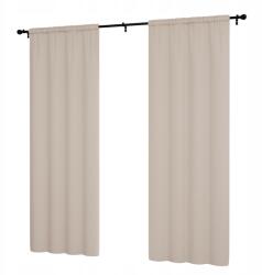 NOW-ART Kész függöny, sima, 145x230 cm Matt függönyök, kész függönyök, nappaliba, választható (Zasłona 230 LEN-C jasny beż)