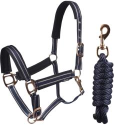 HORKA Lófejkötelet és hosszú pórázt tartalmazó szett Horka Deluxe nagyló kék|rózsaszín