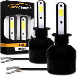 Auto Gamma Led H1 izzók, erős, 16000LM, 6000K, Cob, 72W, 2 oldalas, 2 darabos készlet