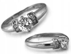 Lovrin Női arany gyűrű 585 cirkónia kövekkel, ideális ajándék, fehér arany, 15-ös méret (45932381)