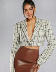 Shein Blézer Elegáns Rövid Kockás 40 L L