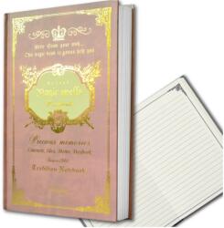  Rózsaszín jegyzetfüzet tervező vonalas 160 lapos díszített kemény borító A5 (Różowy notes planer notatnik linia 160 kartek)
