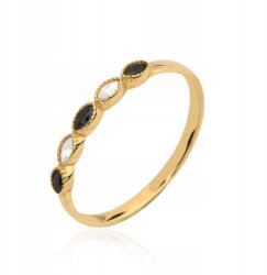 Lovrin Arany gyűrű fekete köves könnycseppekkel 585 14k 1.15g 12-es méret (58717489)